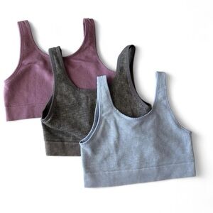 Women's Ribbed Tank Top - Blue, Gray, Purple